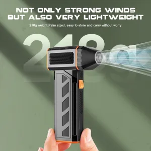SUPER výkonný Mini ručný TURBO ventilátor fúkač AMOEBA Huricane F31 sila vetra