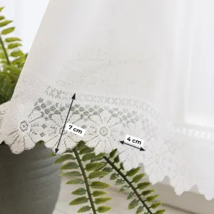 Žakárová záclona, Anna, biela 50 cm