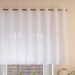 Žakárová záclona, Anna, biela 50 cm