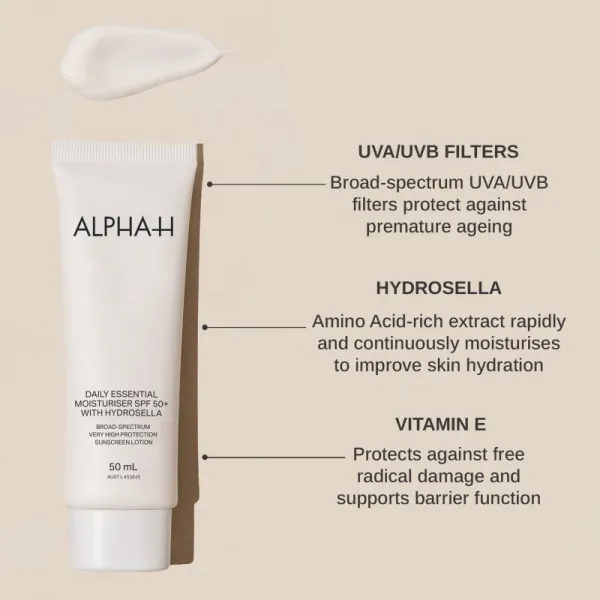 Alpha-H Daily Essential denný hydratačný krém SPF 50+ 50 ml