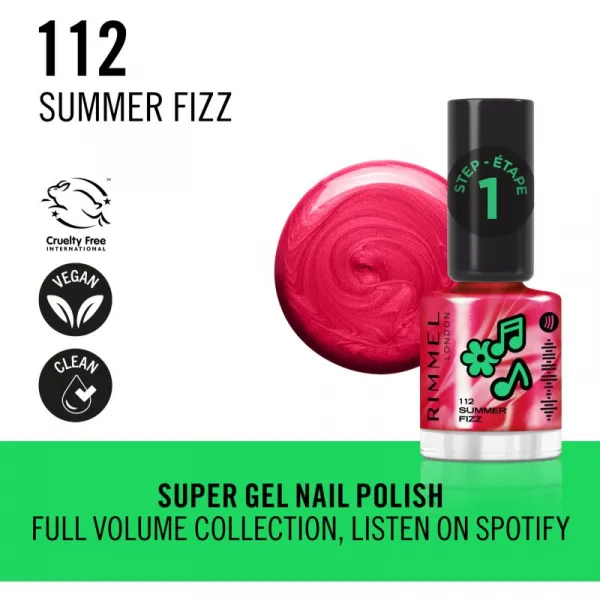 Rimmel SuperGel lak na nechty odtieň 112 Summer Fizz 12 ml