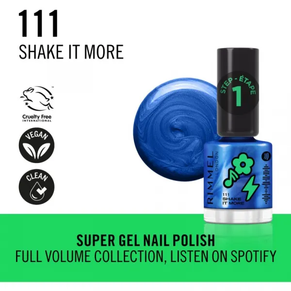 Rimmel SuperGel lak na nechty odtieň 111 Shake It More 12 ml