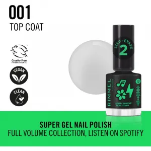 Rimmel SuperGel lak na nechty odtieň 001 Top Coat 12 ml