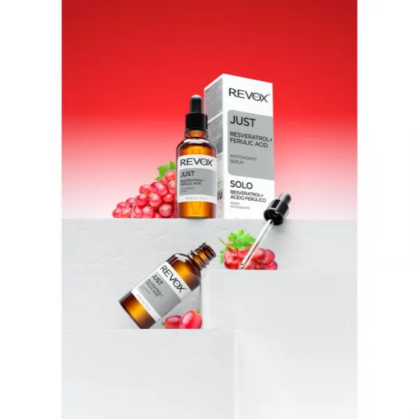 Revox B77 JUST Resveratrol + Ferulic Acid antioxidačné sérum na tvár a krk 30 ml