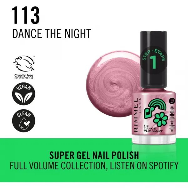 Rimmel SuperGel lak na nechty odtieň 113 Dance the Night 12 ml