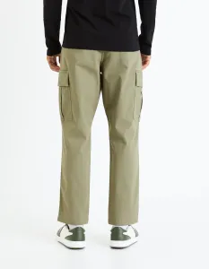 Khaki pánske cargo nohavice Celio Fopierre