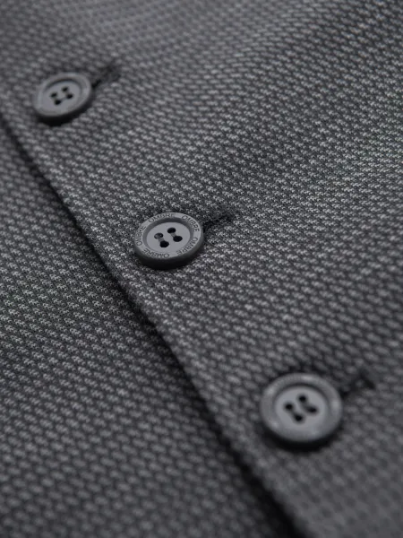 Ombre Fitted elegant men's structured knit vest - graphite