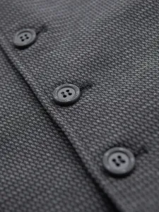 Ombre Fitted elegant men's structured knit vest - graphite