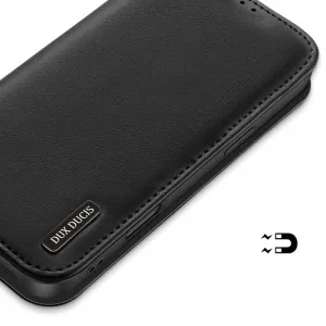 Dux Ducis Hivo knižkové puzdro na iPhone 16 Pro, čierne