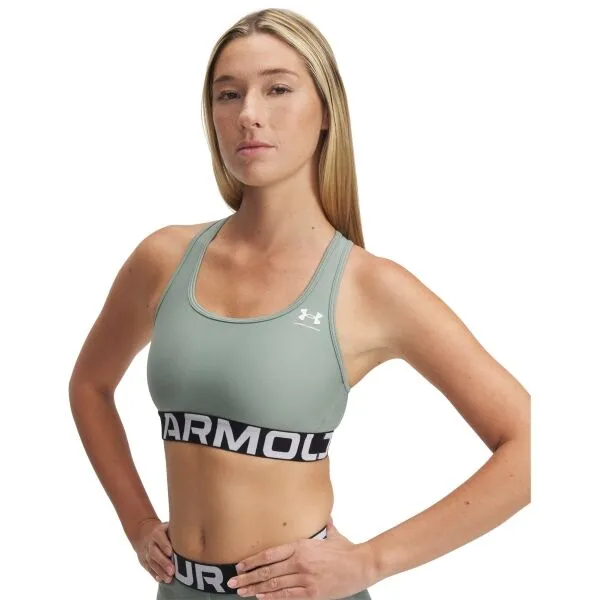 Under Armour UA HG MID BRANDED Športová podprsenka, zelená, veľkosť