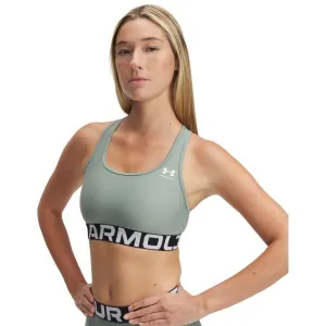 Under Armour UA HG MID BRANDED Športová podprsenka, zelená, veľkosť