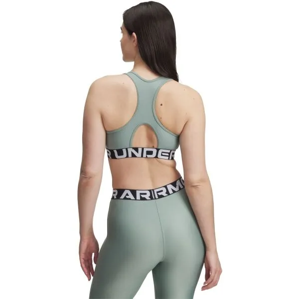 Under Armour UA HG MID BRANDED Športová podprsenka, zelená, veľkosť
