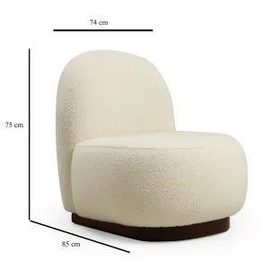 Kreslo Tina Bouclet White