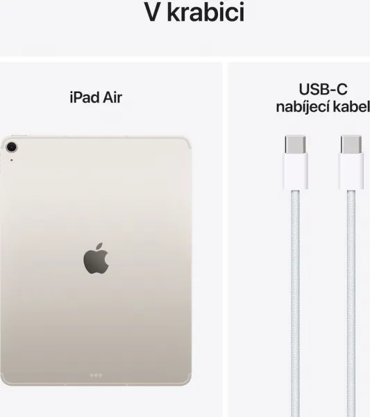 Apple iPad Air 13" Wi-Fi + Cellular 128GB Hviezdny biely (2025), MCJ34HC/A