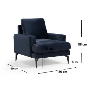 Kreslo Papira Navy Blue