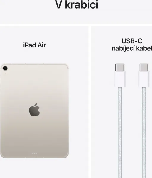 Apple iPad Air 11" Wi-Fi + Cellular 1TB Hviezdny biely (2025), MCGA4HC/A