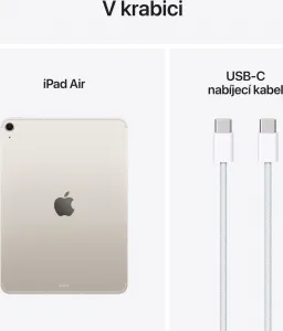 Apple iPad Air 11" Wi-Fi + Cellular 1TB Hviezdny biely (2025), MCGA4HC/A