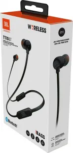 JBL T110BT Black bezdrátová sluchátka do uší, Pure Bass, Bluetooth 4.0, výdrž baterie až 6 hodin, černá
