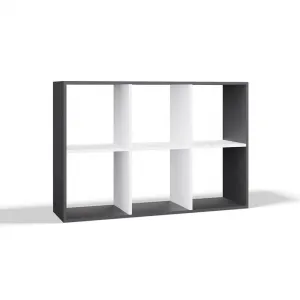 TP Living Regál Malax 2x3 110 cm antracit/biely
