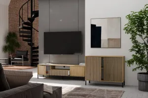 TP Living Komoda Kamaro 2D Slim 103 cm dub Artisan