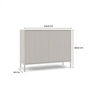 TP Living Komoda Kamaro 2D štíhla 103 cm kašmír