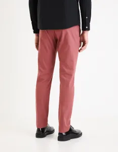 Vínové pánske chino nohavice Celio Tocharles