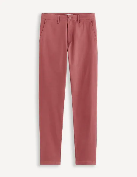 Vínové pánske chino nohavice Celio Tocharles