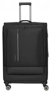 Veľký textilný kufor na kolieskach Travelite Crosslite XL Black