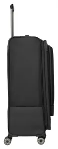 Veľký textilný kufor na kolieskach Travelite Crosslite XL Black
