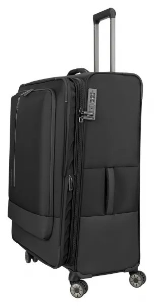 Veľký textilný kufor na kolieskach Travelite Crosslite XL Black