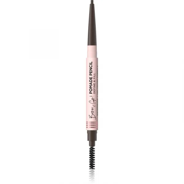 Eveline Cosmetics Brow & Go! vodeodolná ceruzka na obočie s kefkou 2 v 1 odtieň Dark Brown 4 g