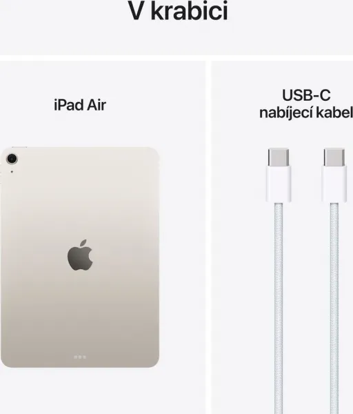 Apple iPad Air 11" Wi-Fi 256GB Hviezdny biely (2025), MCA44HC/A