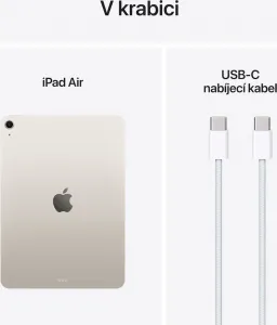 Apple iPad Air 11" Wi-Fi 256GB Hviezdny biely (2025), MCA44HC/A