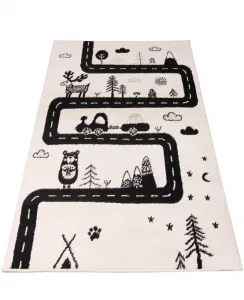 Detský koberec Kiddy H046A svetlosivý
