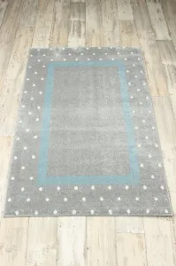 Detský koberec Kiddy 1150 sivý/tyrkysový