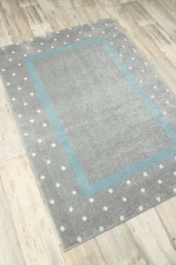 Detský koberec Kiddy 1150 sivý/tyrkysový