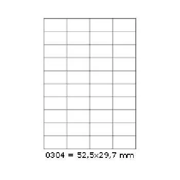 Samolepiace etikety 52,5 x 29,7 mm, 40 etikiet, A4, 100 listov