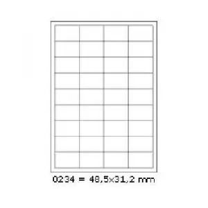 Samolepiace etikety 48,5 x 31,2 mm, 36 etikiet, A4, 100 listov