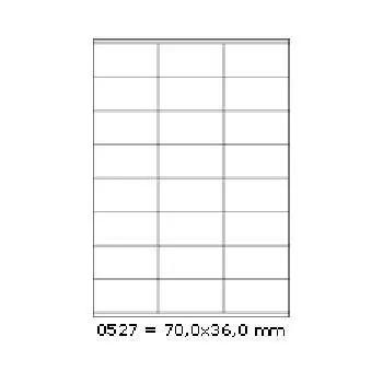 Samolepiace etikety 70 x 36 mm, 24 etikiet, A4, 100 listov