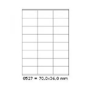 Samolepiace etikety 70 x 36 mm, 24 etikiet, A4, 100 listov