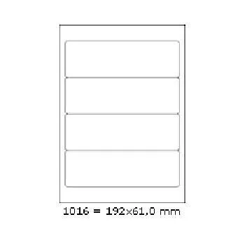 Samolepiace etikety 192 x 61 mm, 4 etikiet, A4, 100 listov