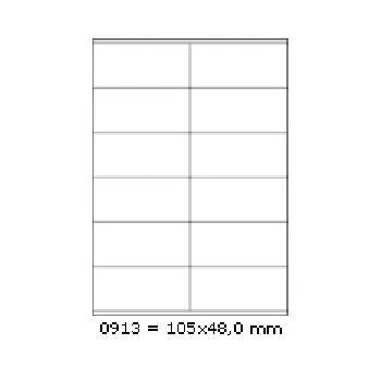 Samolepiace etikety 105 x 48 mm, 12 etikiet, A4, 100 listov