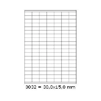 Samolepiace etikety 30 x 15 mm, 133 etikiet, A4, 100 listov