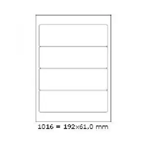 Samolepiace etikety 192 x 61 mm, 4 etikiet, A4, 100 listov