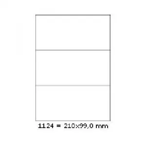 Samolepiace etikety 210 x 99 mm, 3 etikiet, A4, 100 listov
