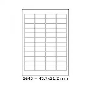 Samolepiace etikety 45,7 x 21,2 mm, 48 etikiet, A4, 100 listov