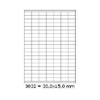Samolepiace etikety 30 x 15 mm, 133 etikiet, A4, 100 listov