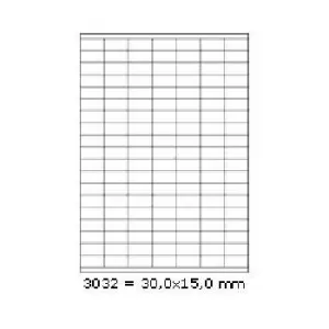 Samolepiace etikety 30 x 15 mm, 133 etikiet, A4, 100 listov
