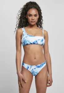 Women's asymmetric tank top bikini ocean white