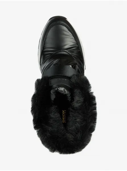 Black women's snow boots with faux fur Geox Falena - Women's